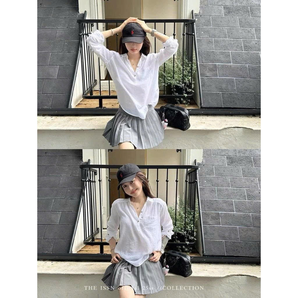 𝗣𝗲𝗹𝗼 𝗟𝗶𝗻𝗲𝗻 - Áo sơ mi Linen basic