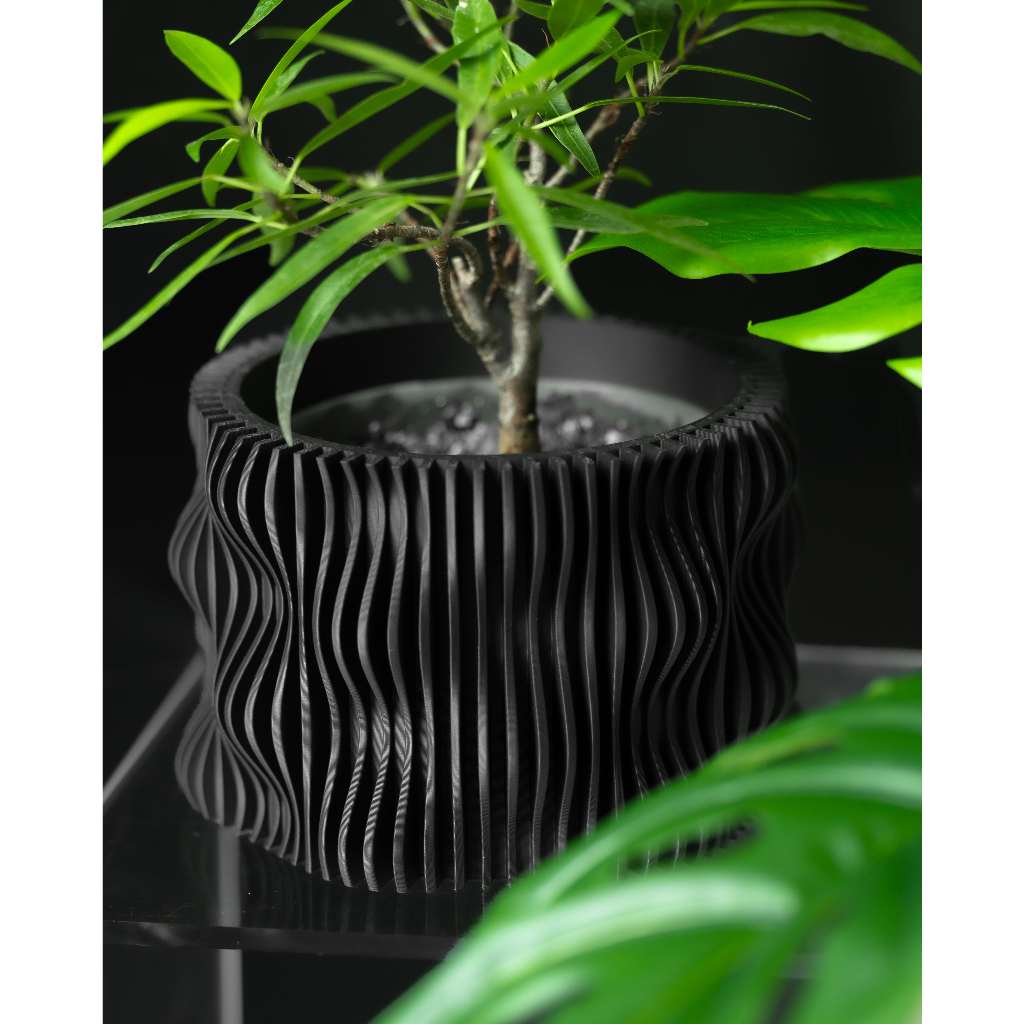 Chậu cây trang trí, tặng kèm nametag (quà tặng) - Mẫu Muxel - Artprint3D