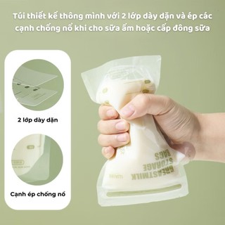 Túi lưu trữ sữa WAI 100ml, 150ml, 200ml - hộp 30 túi, thiết kế vòi rót an toàn và tiện dụng