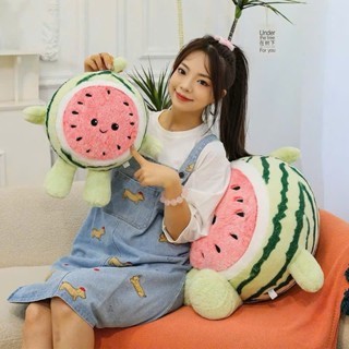 Gấu bông Trái Dưa Hấu mặt cười thú bông quả dưa, Gối ôm mềm mịn - Quà tặng xinh xắn