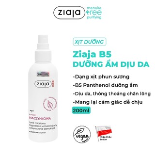 Xịt Dưỡng Ziaja Tăng Cường Hiệu Quả Bởi B5 Ziaja Med Kuracja Naczynkowa Tonik Micelarny 200ml