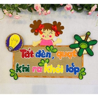 Biển tên góc trang trí lớp học