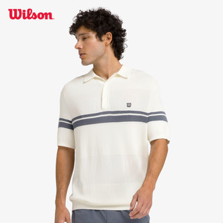 Wilson Men Courtside Knit Stripe Polo Áo Polo Thể Thao Nam  WM00563531