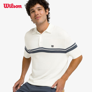 Wilson Men Courtside Knit Stripe Polo Áo Polo Thể Thao Nam  WM00563531