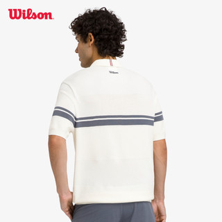 Wilson Men Courtside Knit Stripe Polo Áo Polo Thể Thao Nam  WM00563531