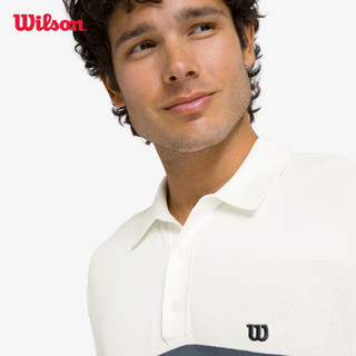 Wilson Men Courtside Knit Stripe Polo Áo Polo Thể Thao Nam  WM00563531