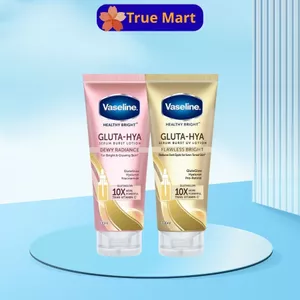 Serum dưỡng trắng da Vaseline 10x tuýp 300ml Healthy Gluta Hya 2 bản, màu Vàng dưỡng ngày, hồng dưỡng đêm