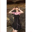 Size M-L-XL sét đồ bơi đi biển kín đáo, áo tay ngắn váy xòe phối viền tôn dáng HAN.T SHOP