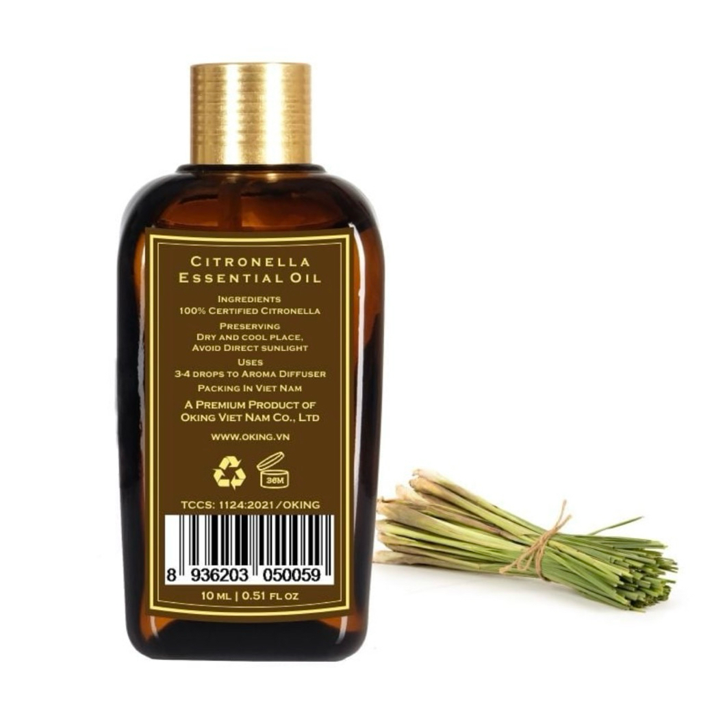 Tinh dầu Sả Java (Citronella) đuổi muỗi, thơm dịu | Oking Việt Nam