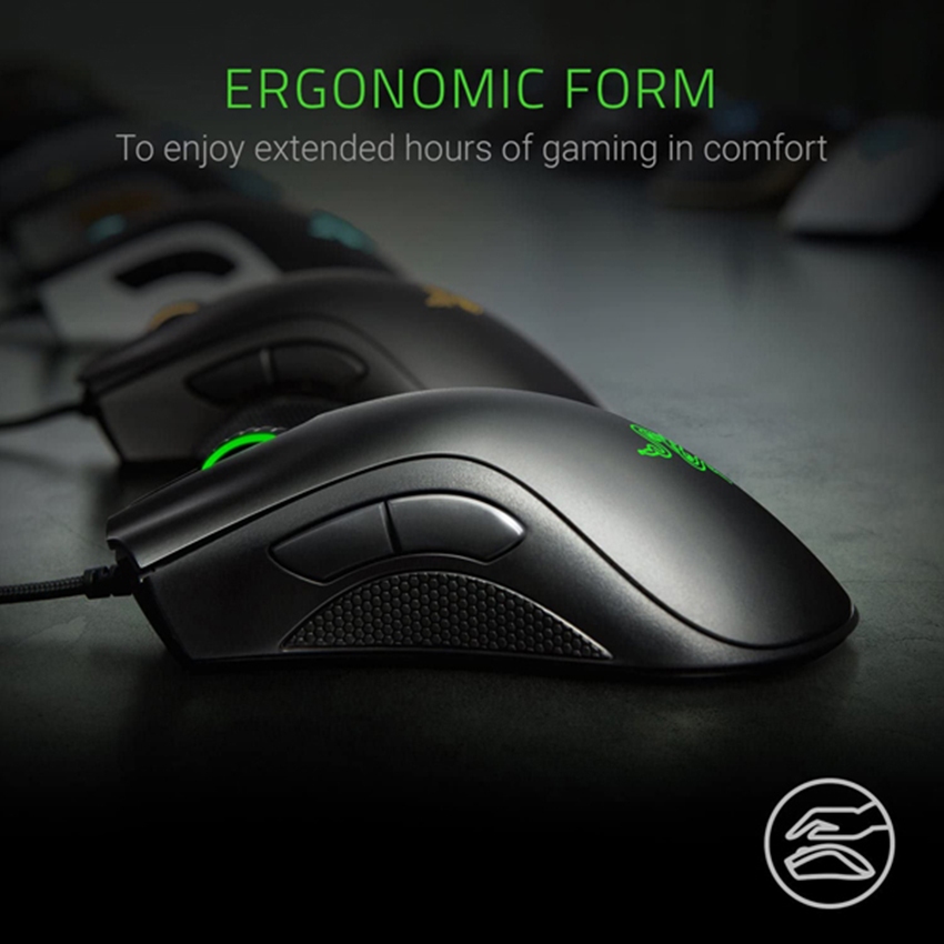 Chuột Razer DeathAdder Essential Ergonomic đen (USB/Led Green) - BH 24 ...