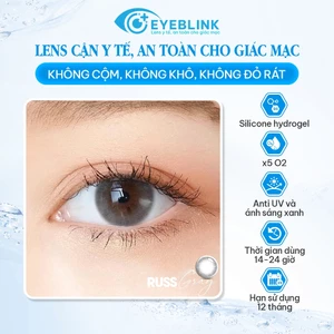 Kính áp tròng Silicone Hydrogel xám nhạt tự nhiên thời gian đeo 14-24h hạn dùng 12 tháng EyeBlink