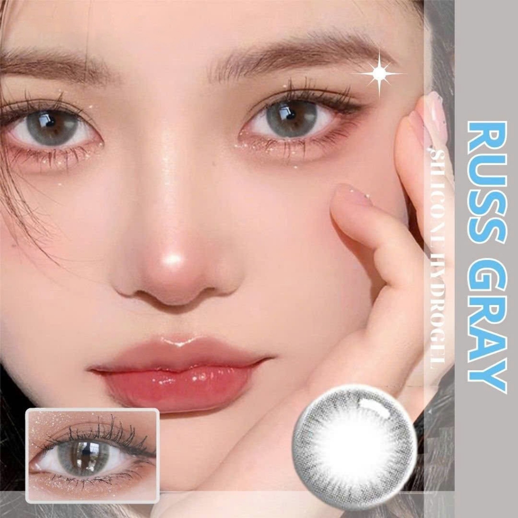 Kính áp tròng Silicone Hydrogel xám nhạt tự nhiên thời gian đeo 14-24h hạn dùng 12 tháng EyeBlink