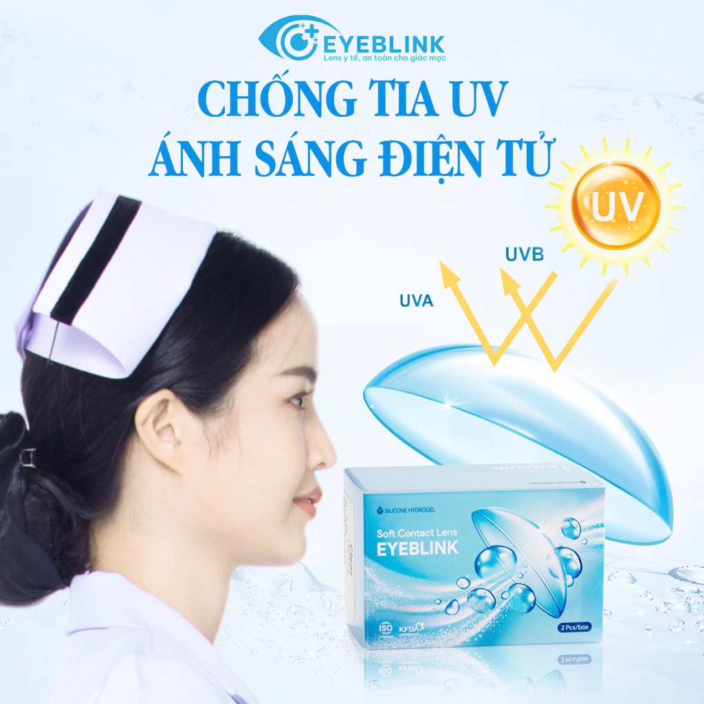 Kính áp tròng  màu Venus Brown chất liệu Silicone Hydrogelthời gian đeo 14h-24h hạn dùng 3 tháng EyeBlink