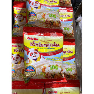 [thùng 30 gói]-Cháo tổ yến thịt bằm gấu đỏ-gói 50g