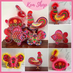 Đèn lồng trung thu giấy kiếng truyền thống trang trí trung thu - Kem Shop K40