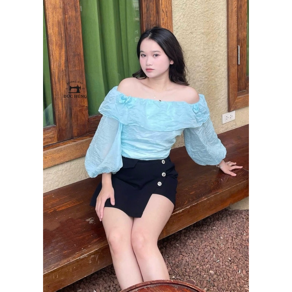 Quần Váy QV01 Thiết Kế Vạt Trước Có Cúc Cách Điệu, Năng Động, Có Quần Short Chống Lộ Cạp Cao, Có Khóa Kéo Sau.
