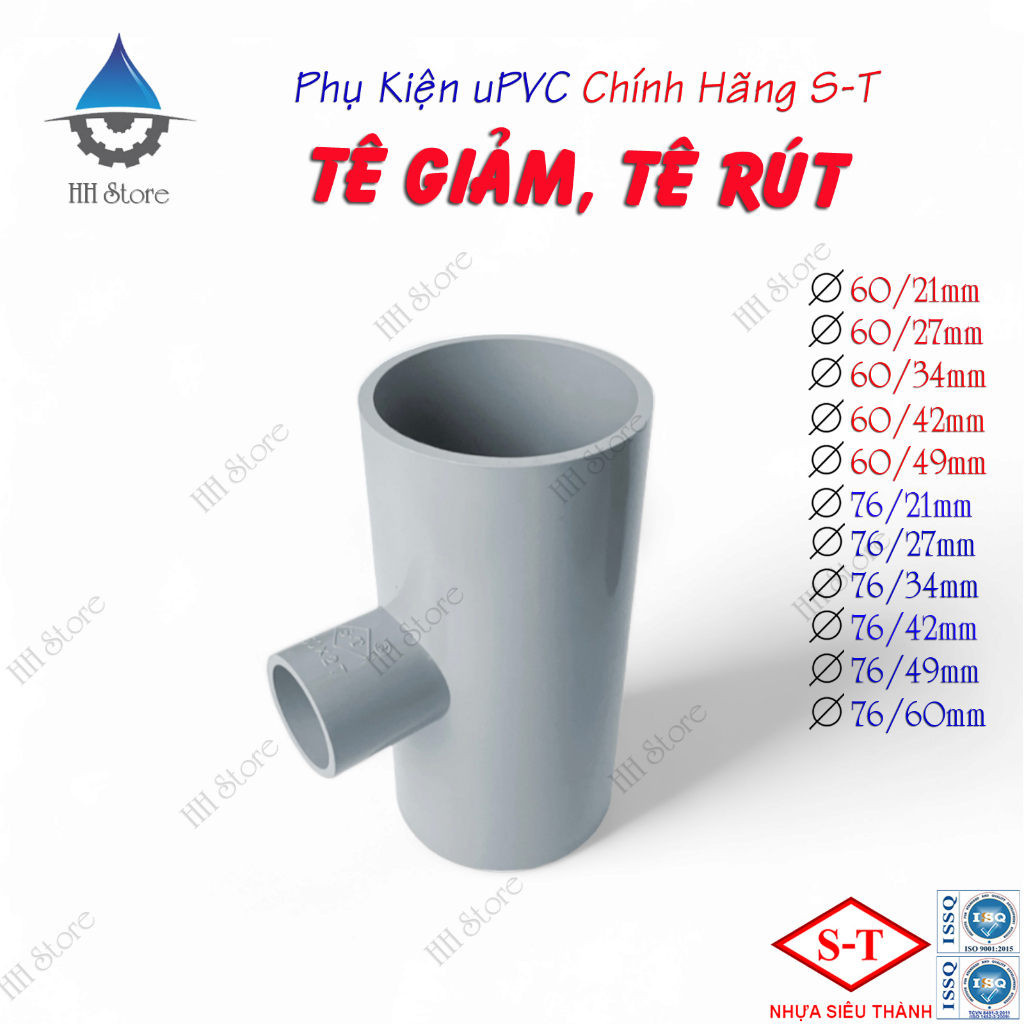 Tê Giảm, Tê Rút 60/21, 60/27, 60/34, 60/42, 60/49, 76/21, 76/27, 76/34 ...