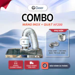Combo máng hút khói inox201 + quạt thông gió GEER – hút mùi bếp, quạt hút khói chính hãng, an toàn, hiệu quả, tiết ki — ảnh 1