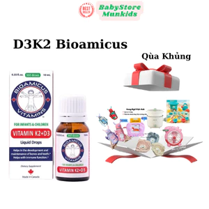 D3 k2 BioAmicus cho bé giúp hấp thu canxi , cơ xương phát triển