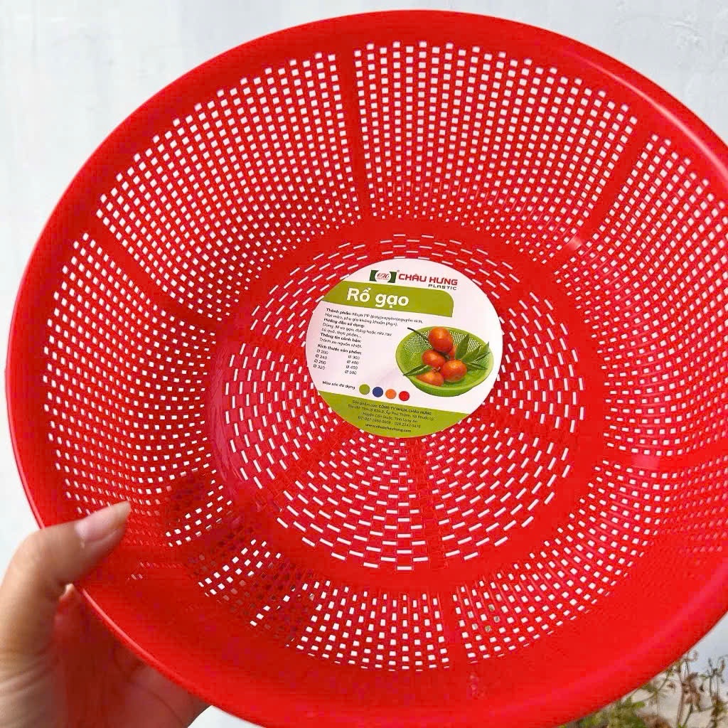 Rổ nhựa tròn Châu Hưng đủ size đựng rau thịt trái cây đa năng (màu ngẫu nhiên)