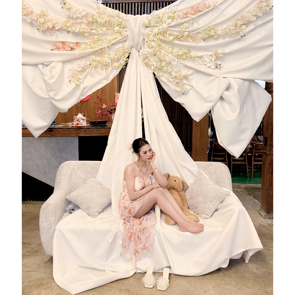 Đầm Hoa Hai Dây Voan Khoét Eo Nữ Tính Vintage – Đầm Nữ Dạo Phố, Đi Biển, Du Lịch, Hẹn Hò Cao Cấp