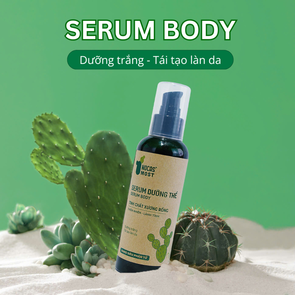 Serum body thiên nhiên Nocas Most chiết xuất Xương rồng giúp toàn thân trắng mịn, dưỡng ẩm da 150ml