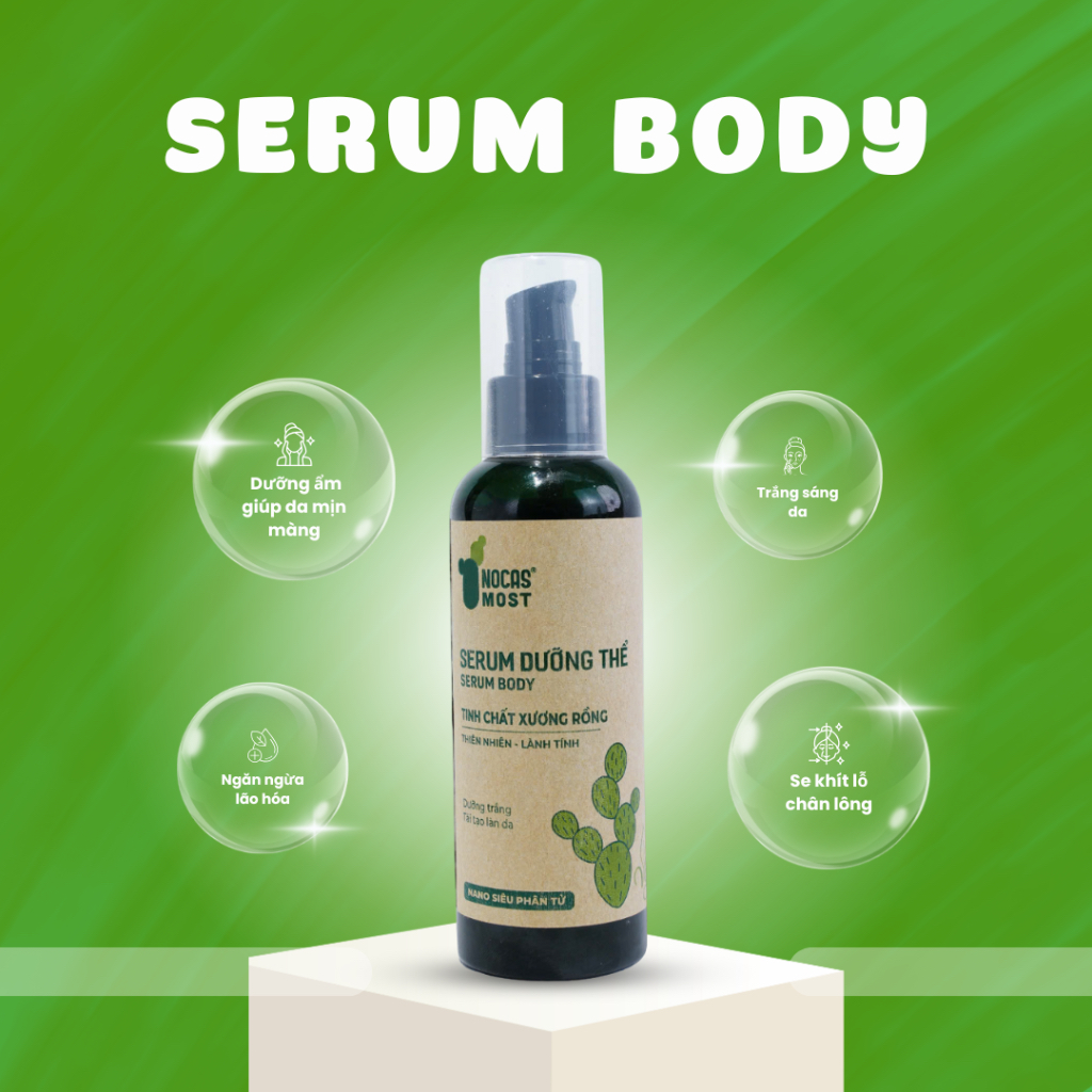 Serum body thiên nhiên Nocas Most chiết xuất Xương rồng giúp toàn thân trắng mịn, dưỡng ẩm da 150ml