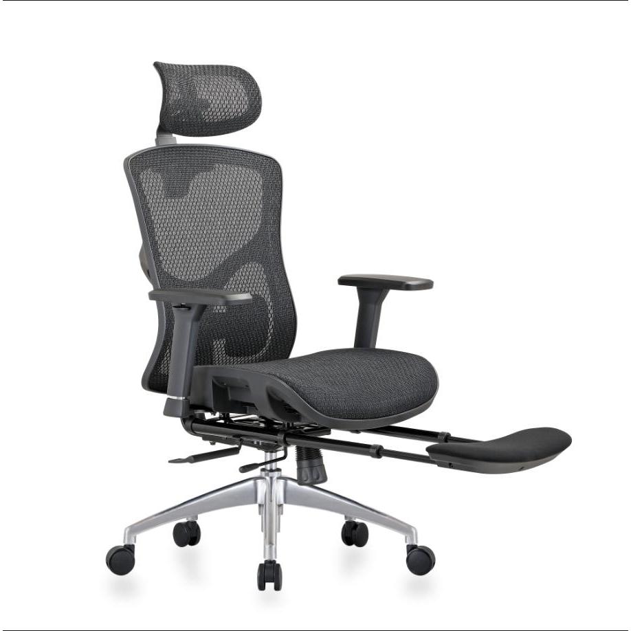 [Hoả tốc 30 phút] Ghế Công Thái Học Manson Vera - Lưới Cloud Mesh V2 Đen/Xám, Lưới Vân Rồng Đen/Xám, Kèm Gác Chân