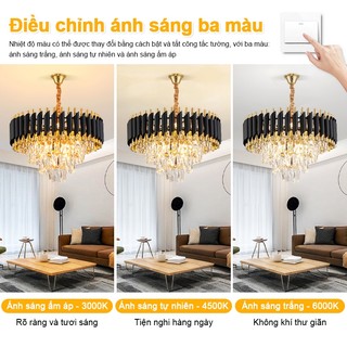 Đèn Chùm, Đèn Chùm Tân Cổ Điển 874 Sang Trọng Trang Trí Phòng Khách Tặng Kèm Bóng (Bảo Hành 3 Năm)