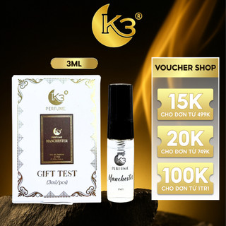Gift Test Nước Hoa Unisex Manchester 3ML - K3 Perfume