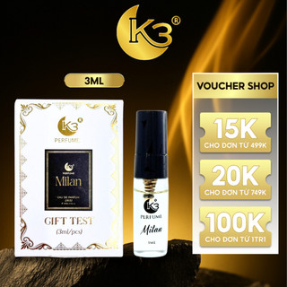 Gift Test Nước Hoa Nam Milan 3ML - K3 Perfume