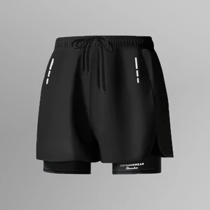 Quần bơi nam, Quần thể thao nam 2 lớp an toàn, Quần đùi nam 2 lớp vải gió và vải thun lạnh TOPMEN 021