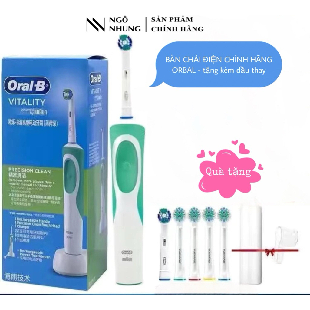 BÀN CHẢI ĐIỆN ORBAL tặng kèm 5 đầu thay như hình | Shopee Việt Nam