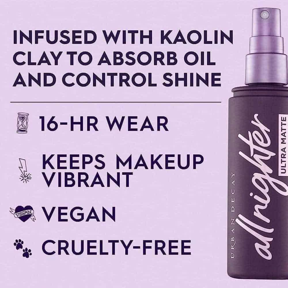 ( 118ml matte và thường) Xịt khoá makeup Urban Decay Ultra Matte xịt khóa nền trang điểm