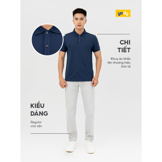 Áo polo nam s.cafe  basic YODY vải dệt hình tổ ong siêu thấm hút mát mẻ APM6325