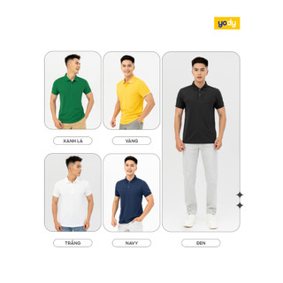 Áo polo nam s.cafe  basic YODY vải dệt hình tổ ong siêu thấm hút mát mẻ APM6325