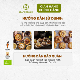 Bột nở làm bánh hữu cơ cao cấp Biovegan túi gói nhỏ 17g tiện lợi
