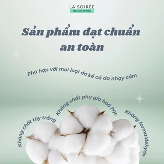 Bông tẩy trang La Soirée - Lamer 100% cotton mềm mịn ko sơ bông dễ tẩy trang - Bebeau