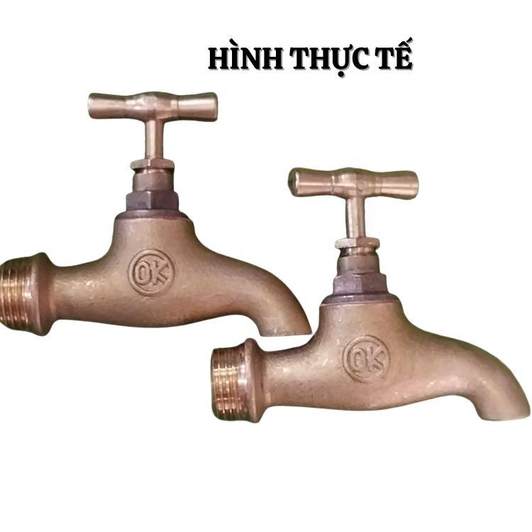 Van nước gắn hồ bằng đồng thau cổ điển ren 21mm