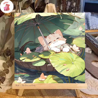 ( TẶNG SET 10 KHẨU TRANG) Tranh Số Hoá Animal Đáng Yêu  Hoạt Hình Tranh Tô Màu 20x20cm dễ thương đầy đủ cọ, màu, căng kh