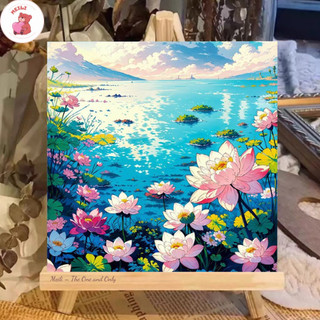 ( TẶNG SET 10 KHẨU TRANG) Tranh Số Hoá Bé Anya Nhím Hoạt Hình Tranh Tô Màu 20x20cm dễ thương đầy đủ cọ, màu, căng khung