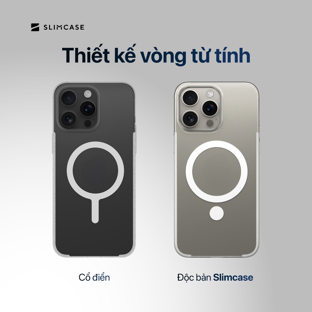 Ốp lưng iPhone 15 Pro Max / 15 Pro / 15 Plus / 15 SLIMCASE - Không ố vàng, hỗ trợ sạc không dây, siêu mỏng | BigBuy360 - bigbuy360.vn