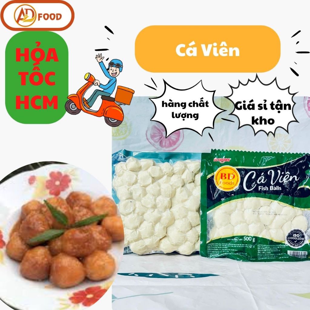( Hoả tốc HCM )Cá Viên LCFOODS 500g-Hương vị thơm ngọt từ cá, vị vừa ăn – phù hợp khẩu vị mọi lứa tuổi.