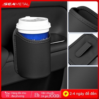 Hộc Để Chai Nước, Cốc, Điện Thoại Gắn Lưng Ghế Ô Tô SEAMETAL Kẹp Sau Tiện Lợi, Thùng Chứa Đồ Đa Năng
