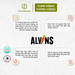 Thực phẩm bổ sung bánh gạo lứt ăn dặm Alvins 30g cho bé 1 tuổi