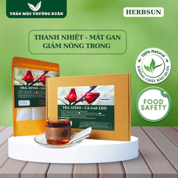 COMBO 120 gói Trà Atiso Cà Gai Leo thanh nhiệt mát gan giải độc gan, trà thơm dịu đậm vị dễ uống