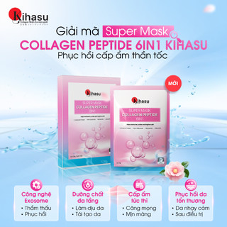 [LIVE] Hộp  Mặt Nạ 5 Miếng Collagen Peptide 6in1 Kihasu  Cấp Ẩm, Phục Hồi, Trẻ Hóa Da
