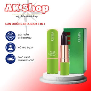 VIBELY Son dưỡng môi nha đam 3 in1 dưỡng ẩm, lâu trôi, khử thâm môi, son dưỡng môi 3 trong 1