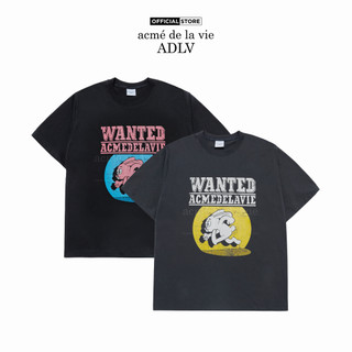 Áo Thun ADLV Wanted Rabbit Artwork Dáng Oversized Màu Đen/Than Chì - Hàng chính hãng