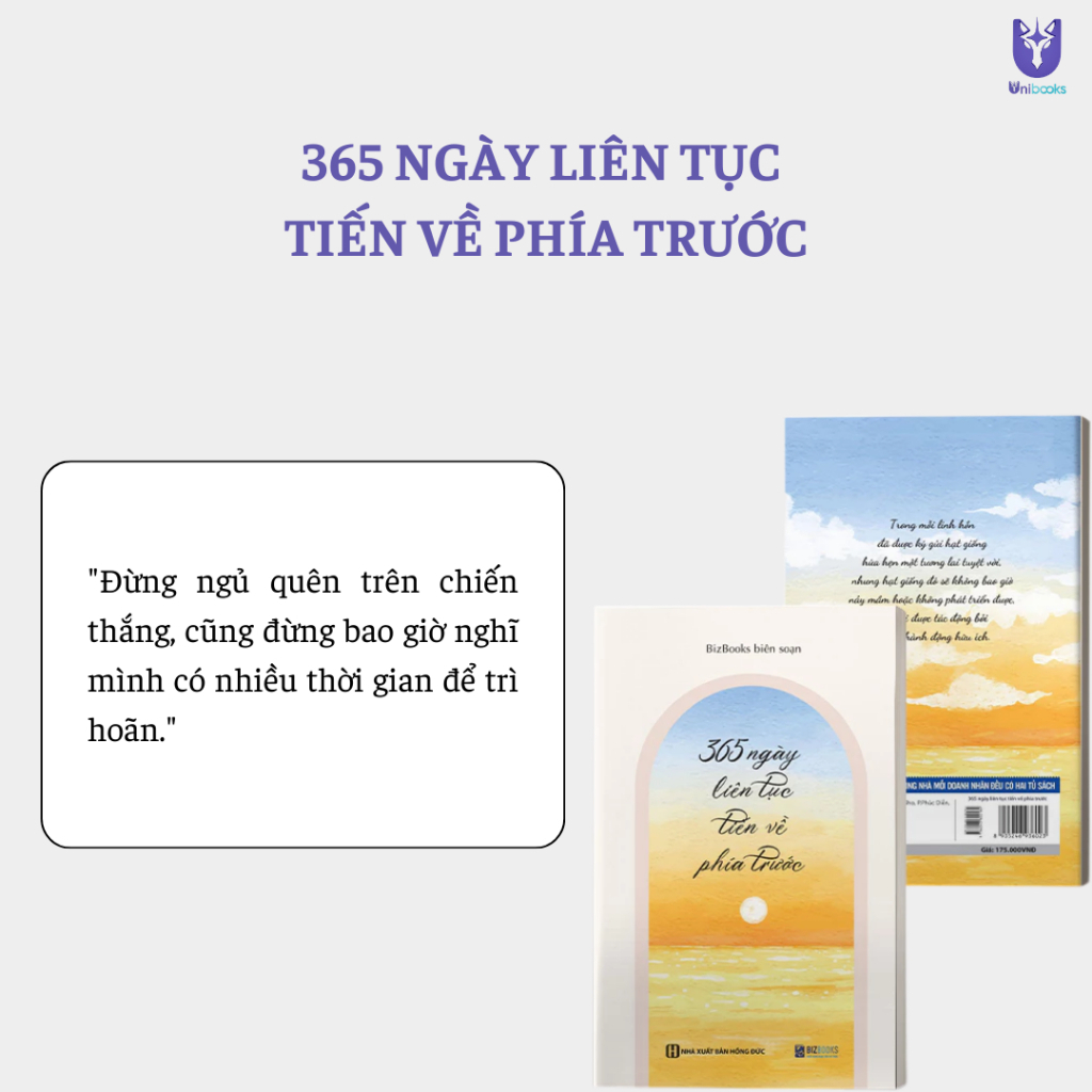 Sách - 365 Ngày Liên Tục Tiến Về Phía Trước - Loại Bỏ Thói Quen Trì Hoãn, Nâng Cấp Bản Thân